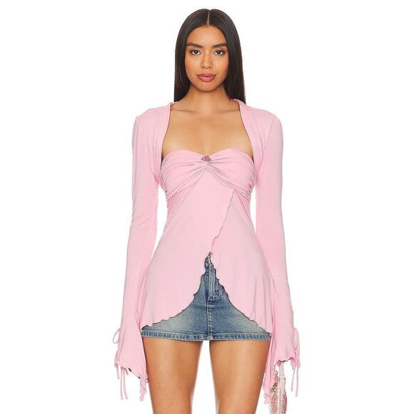 Nana Jacqueline Pink Aubrey ShrugTop Women's Size S NWT - Picture 3 of 12